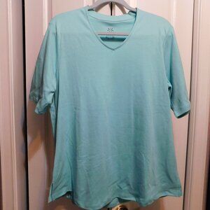Isaac Mizrahi Aqua SS Essentials Top Sz L